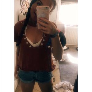 Burnt Orange Topshop Croptop